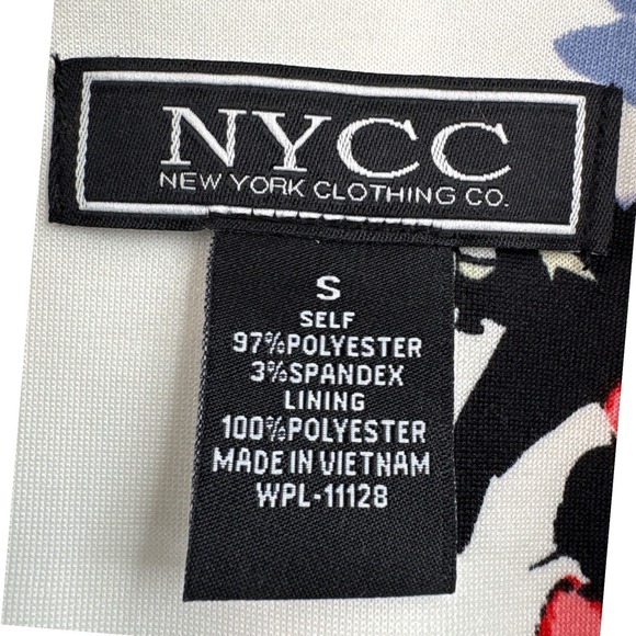 NYCC New York Clothing Co Womens Floral Blazer White Multi Color 3/4 Sleeve S - Picture 8 of 12